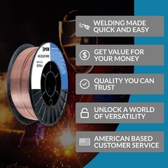 PGN Solid MIG Welding Wire – ER70S-6 .030 Inch – 10 Pound Spool – Mild Steel …