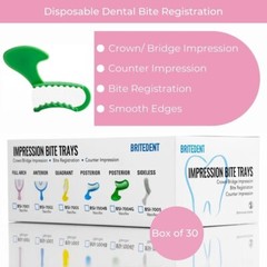 BRITEDENT Bite Registration Trays Disposable for Crown/Bridge Impressions