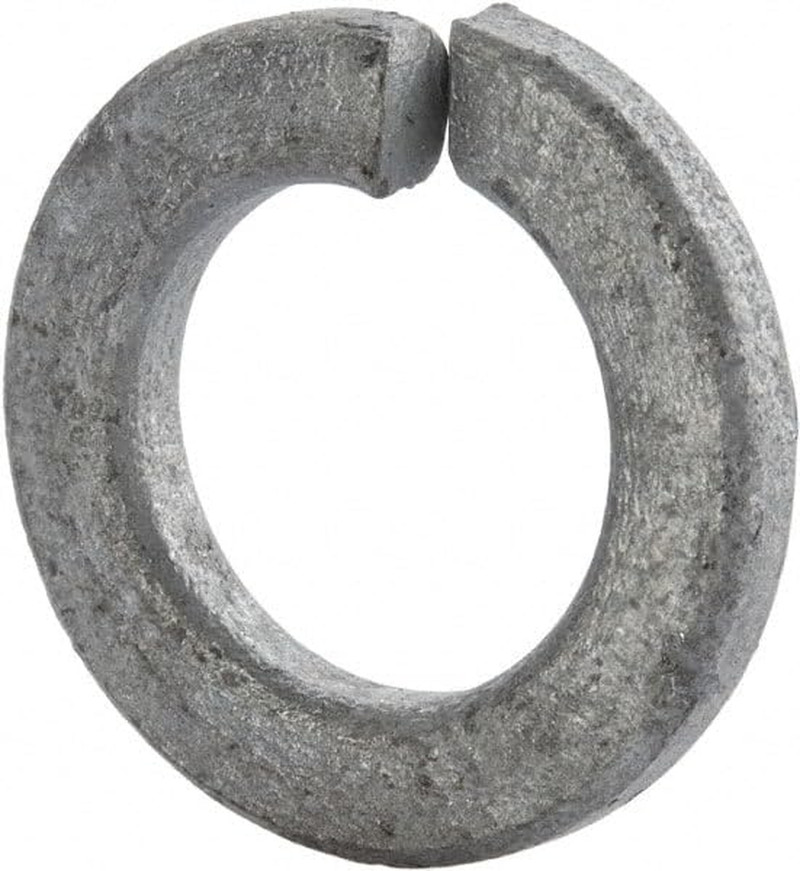 3/8 Split Lock Washer (100 Pack) Hot Dip Galvanized Steel, Meets ASME B18.21.1 b