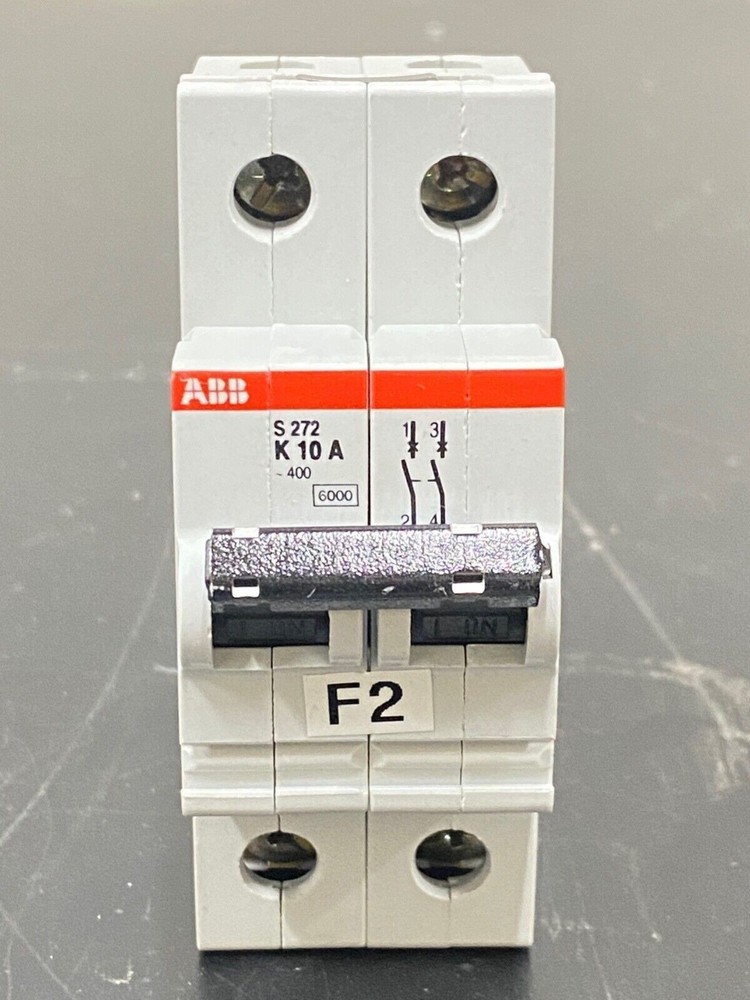 ABB S272 K10A 2 Pole Miniture Circuit Breaker, 277/480 Vac