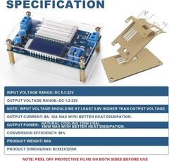 DC Buck Converter 5.3V-32V to 1.2V-32V – 12A Adjustable Power Supply with LCD