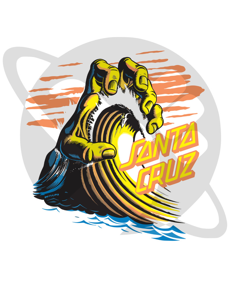 Sublimation Surfing Hand Ocean Ready To Press Heat Transfer