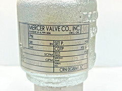 MERCER Safety Relief Valve 91-12D61P56E1 3/4 NPTM X 1″ NPTF 3045 SCFM 1500 PSI