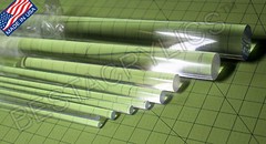 6 Pcs 1/4” DIAMETER 12” LONG CLEAR ACRYLIC PLEXIGLASS LUCITE PLASTIC ROD .25″