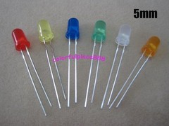 300pcs 5mm Red Yellow Blue Green White Orange Diffused 5K MCD LED Leds