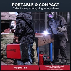 ARCCAPTAIN TIG Welder 200A DC HF TIG/Stick 2 in 1 Inverter Welding Machine LED🔥