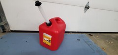 5600 5 gallon vented 2 handle midwest gas can w/ FREE flow flexible nozzle/spout