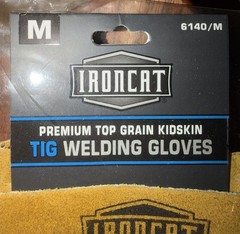 Ironcat 6141/M Premium Kidskin TIG Welder Safety Gloves Size M.