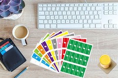 A4, Yellow, White, Red, Pink, Gray, Green, Purple, Orange, Blue, Light Green