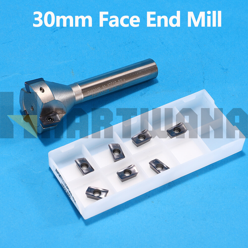 10PCS APMT1135 Milling Inserts 3 Flute Indexable Face End Mill Holder 12mm