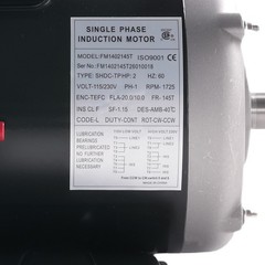 2HP Electric Motor 1725 rpm, AC 115V/230V, 143/5T Frame, Air Compressor Motor