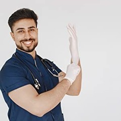 Inspire Exam Grade Powder & Latex Free Stretch Vinyl Gloves, Medium, White