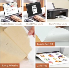 100 Full Sheet Shipping Labels 8.5×11 Self Adhesive Blank Paper for Laser Inkjet