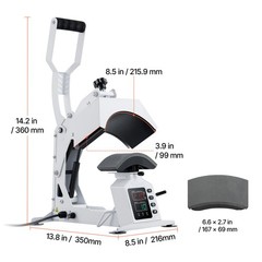 Uimoso Hat Heat Press Machine with 8.5 x 4 in Heating Plate for Caps
