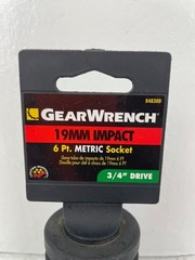 19mm Gearwrench Impact Socket, Shallow Well, 3/4″ Drive, 6-Point, # 84830D