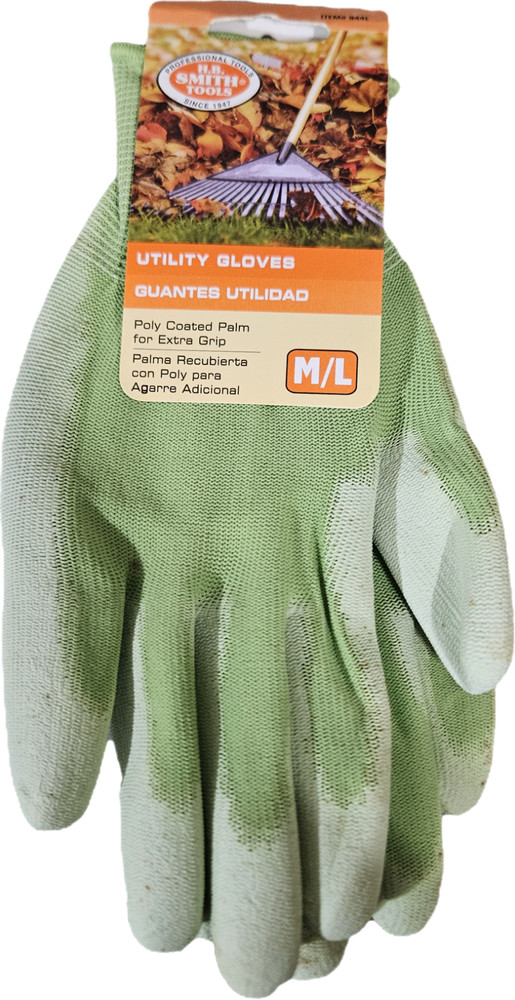 H.B. Smith Medium-Large or Large-Extra Large Durable Poly Coated Utility Glove