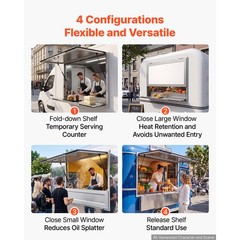 Uimoso 48×36 in Aluminum Alloy Concession Window with Folding Shelf