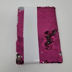 Flip Sequin Color Change Journal Diary Pink Silver Lined Notebook 80 Sheets