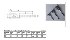 T316 Stainless Steel Jaw Swage End Fitting For Cable Railing for 1/8″ Cable
