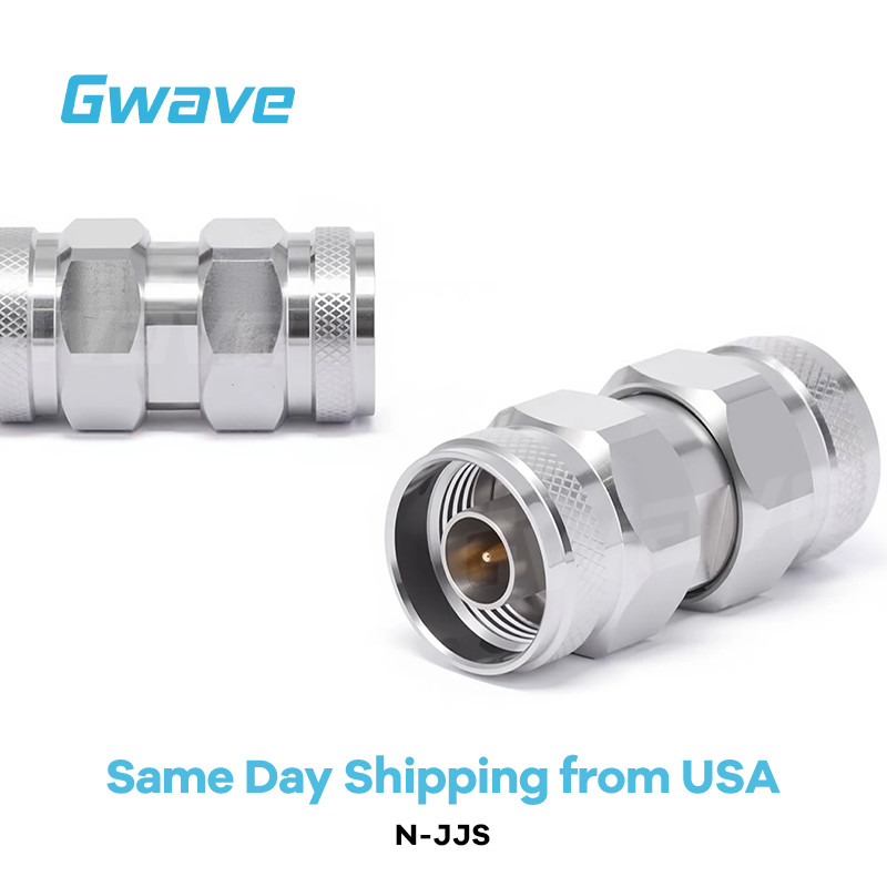 N Male to N Male Adapter, Passivated Stainless Steel, DC – 18GHz