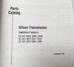 ALLISON TRANSMISSION MANUAL COMBINED MODELS CT-CLT-VCLT