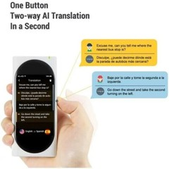 2-in-1 AI Translator Device & Voice Recorder Transcriber, 100+ Languages