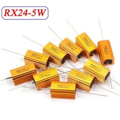 5W Golden Aluminium Load Resistor Wirewound Various Values – 0.1 Ohm to 10K Ohm