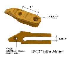2 Bolt-On J250 Center Adapters, 1U0257 w/ Bolts, fits many 924-930 Cat Loaders