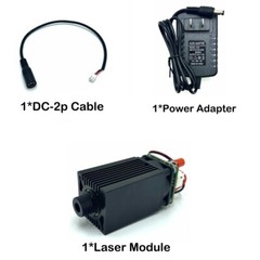 Green 520nm 1W 1000mW Laser Diode Head Module Dot Spot Focus Adjustable with TTL