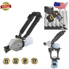 Turbo Shear Metal Roof Cutter – Carbon Steel Blades, Ambidextrous Drill Attac…