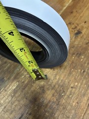 Commercial Grade Magnetic Dry Erase Whiteboard Strip Roll 1” Wide Partial Roll