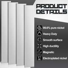 4 Pcs Pure Nickel Strip Nickel Anode Plating Kit Anode Sheet for Electroplating