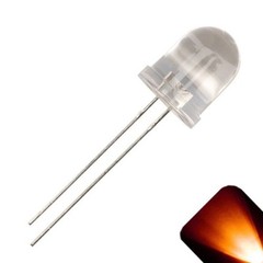 100 x LED 10mm Amber Orange Water Clear Ultra Bright Round Top LEDs Light RC Car