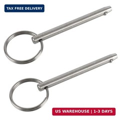 2 Pack Quick Release Pin, Diameter 1/4″(6.3mm), Overall Length 3″(76mm), Usable