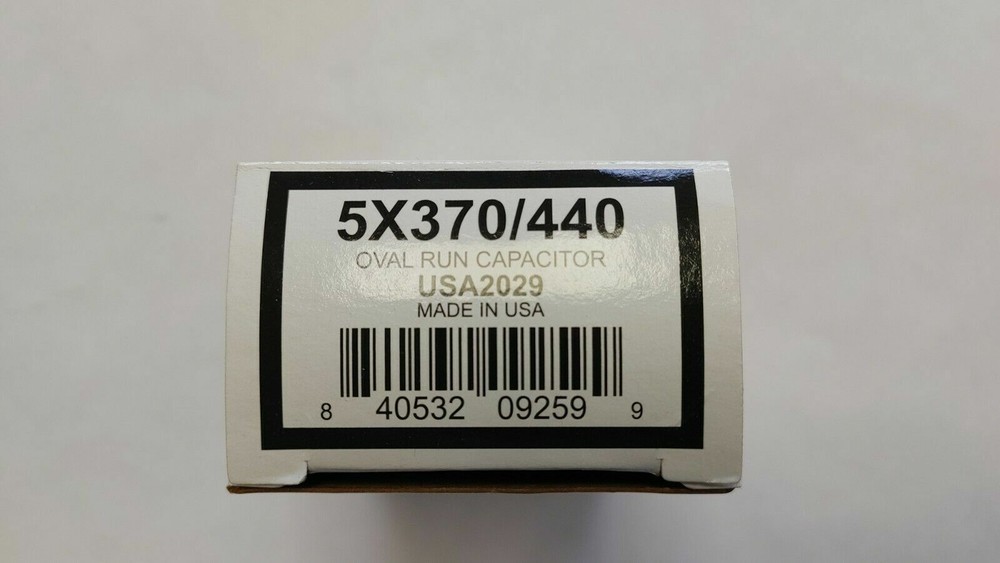 AmRad Oval Run Capacitor 5 MFD 370/440 VAC USA2029