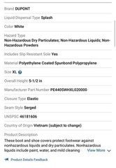 Dupont Pe440swhxl020000 Proshield Disposable Shoe Cover, Spunbond 200 Count