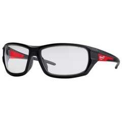 Milwaukee Anti-Fog Performance Safety Glasses Clear Lens Black/Red Frame