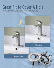 Sink Overflow Ring Brushed Nickel: ARCORA 2 Pack Solid Brass Bathroom Vessel Sin