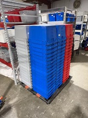 Lot of 500 Corrugated Plastic Postal Mail Type Totes Bins 18.25″Lx13.25″Wx11.5″H