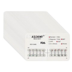 10Packs Dental Orthodontic Metal Brackets Braces Standard MBT.022 Hooks 3 AZDENT