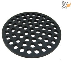 Cast Iron Drain Cover 6 Inch Round Brushed Finish Removable Strainer Durable