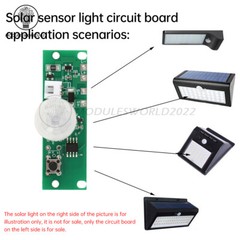3.7V Infrared Induction Motion Body Sensor Module Solar Lamp Panel Circuit Board