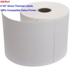 20 Rolls 450/Roll 4×6 Direct Thermal Labels For Zebra Eltron 2844 Free Shipping