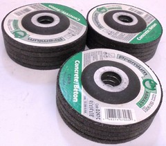 PREMIUM GRINDING WHEEL, D247C, 4 1/2 X 1/4 X 7/8, TYPE 27, 13300 RPM, LOT OF 14