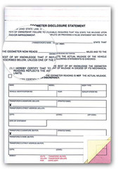 ODOMETER MILEAGE DISCLOSURE STATEMENT 100 PER PACK CAR LOT DEALERSHIP