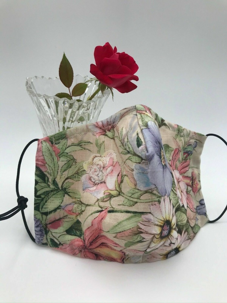 Adult Cloth Face Covering Mask 100% Cotton Washable Nose Wire Filter Pocket LP