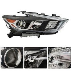 Maxima 2016-2018 Headlight Assembly Black Projector Right Side RH
