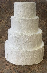 Wedding Cake, Faux 4 Tier Stunning Elegant Anniversary Display Prop Fake Cake