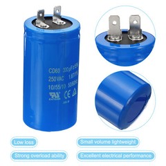 CD60 Run Capacitor 300uF/MFD 250VAC 15%Tolerance 50/60Hz Motor Start Capacitor