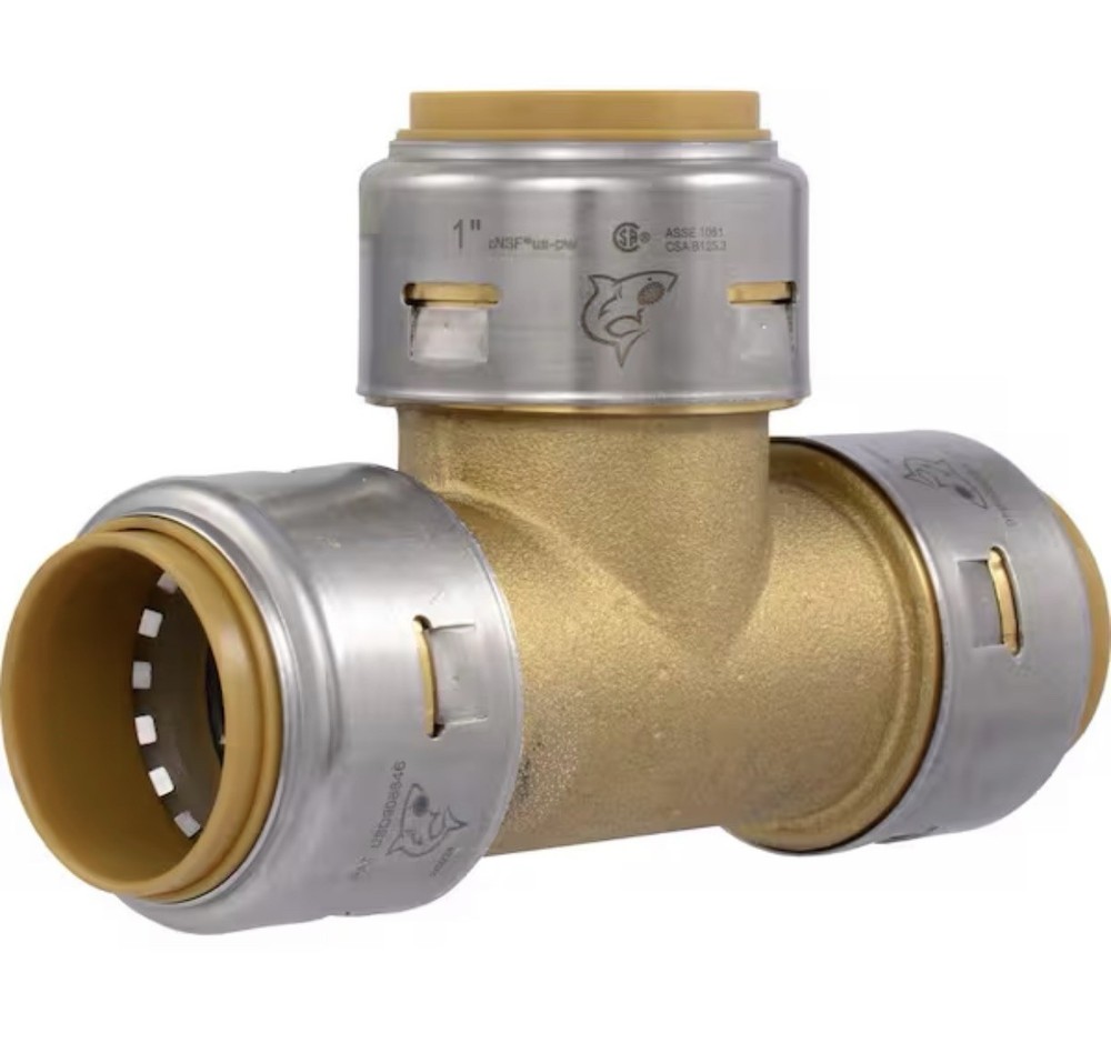 SharkBite MAX UR374A, 1-in. x 1-in. x 1-in.Push-to-Connect TEE Fitting